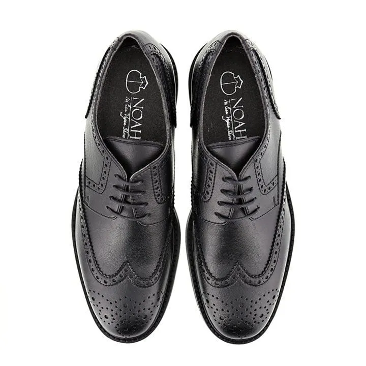 Achille Vegan Nappa Leather Brogued Derby | Black