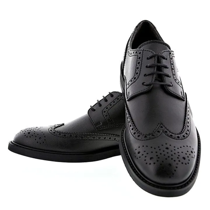 Achille Vegan Nappa Leather Brogued Derby | Black