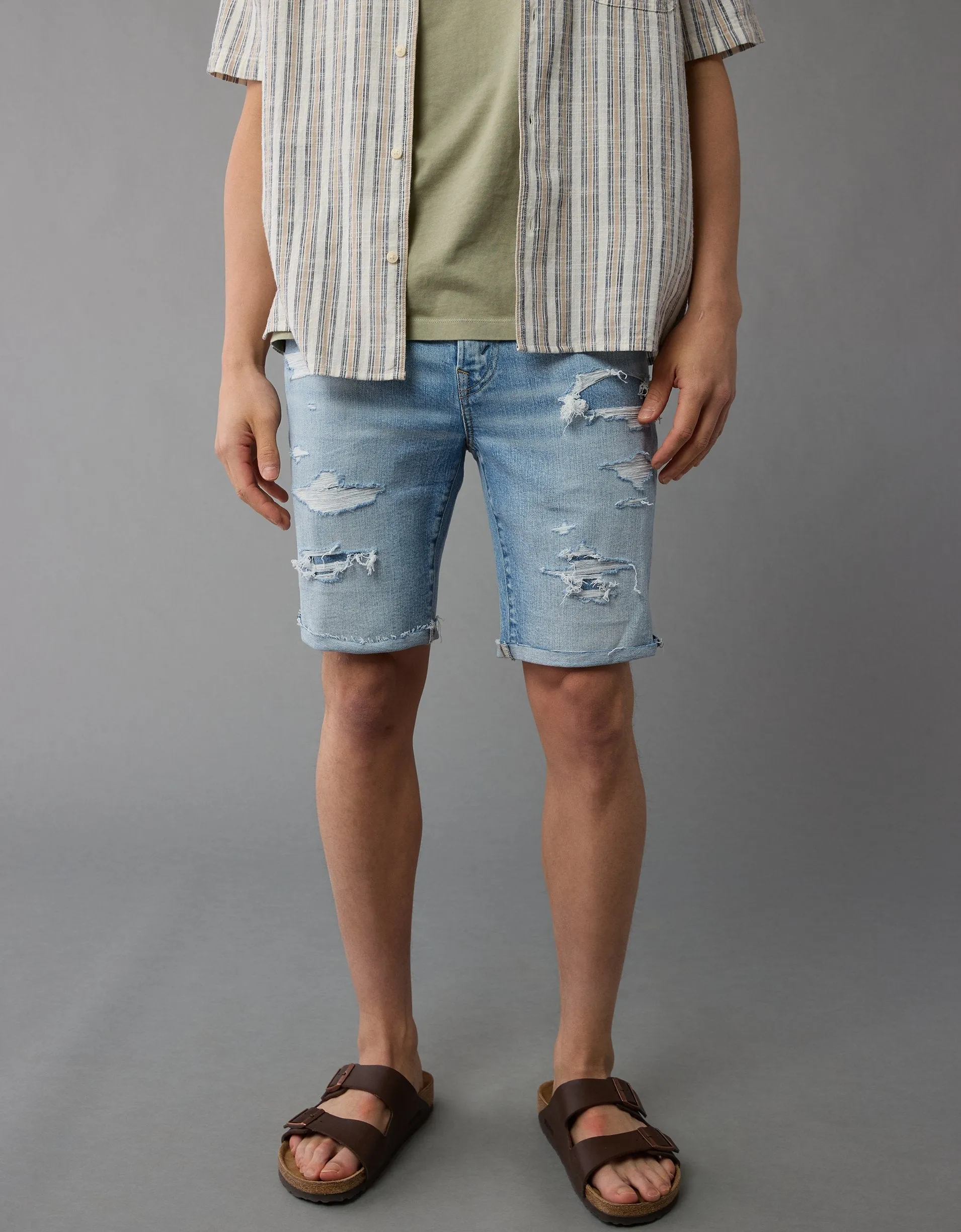 AE AirFlex  9" Ripped Denim Short