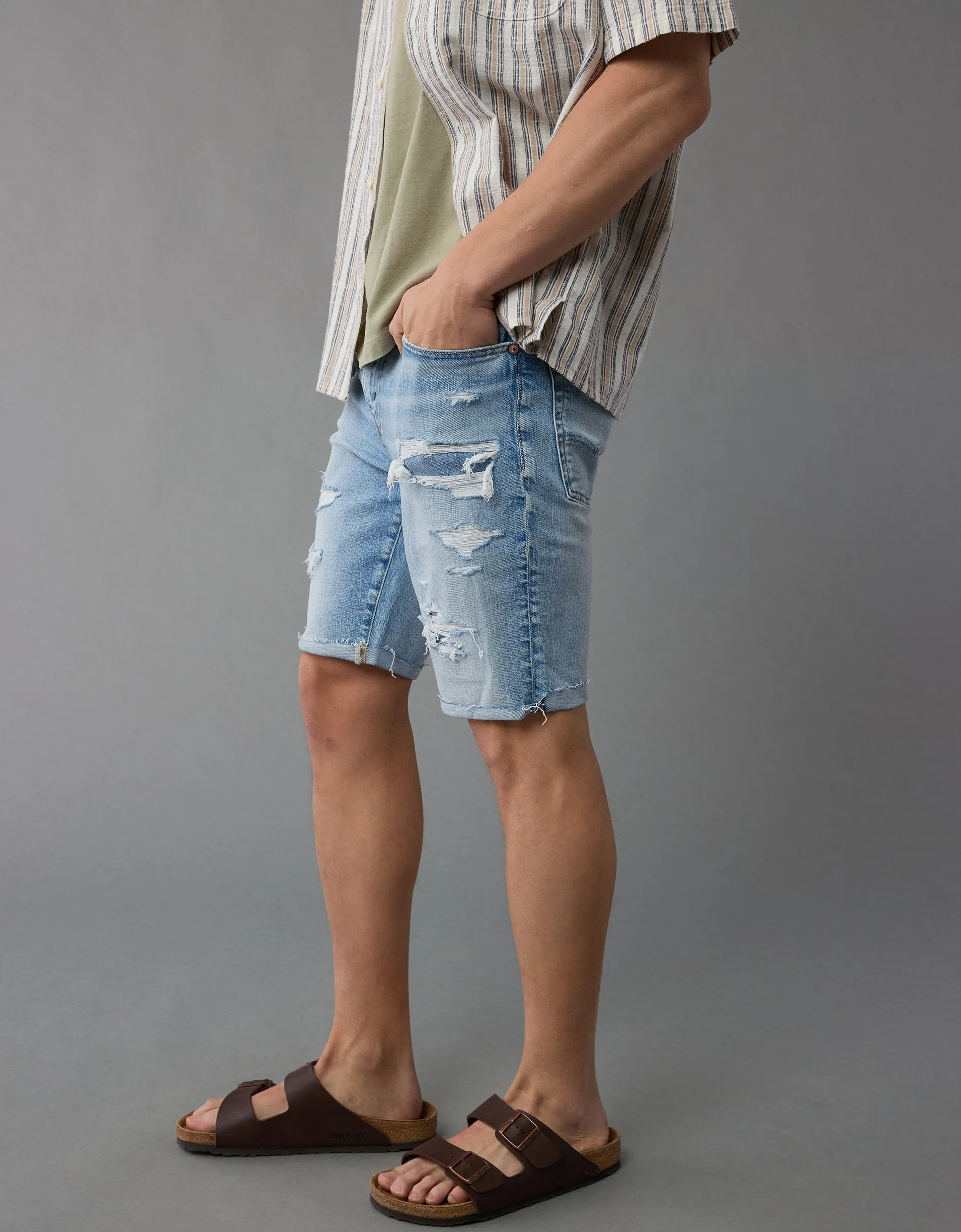 AE AirFlex  9" Ripped Denim Short