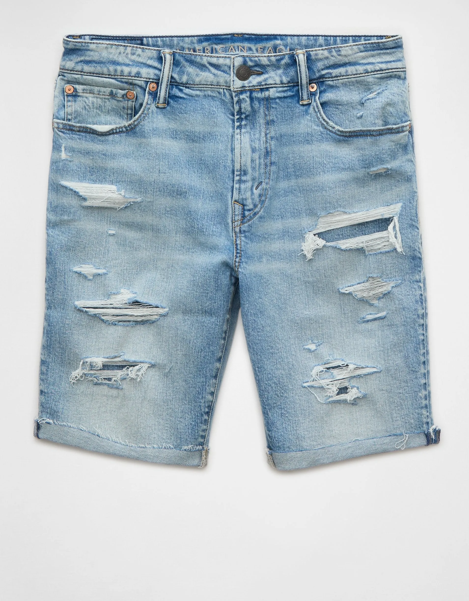 AE AirFlex  9" Ripped Denim Short