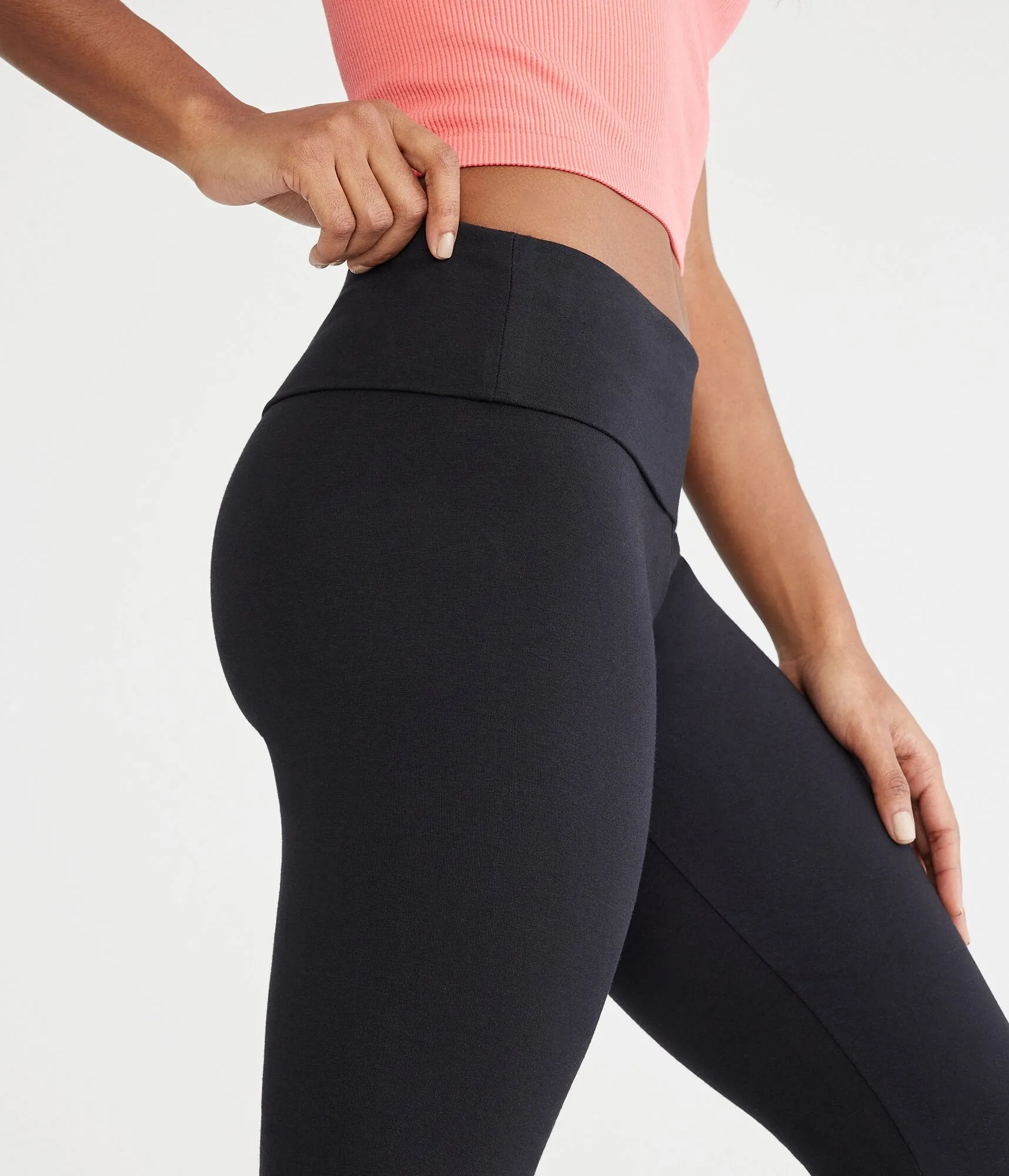 Aeropostale Mid-Rise Fold-Over Bootcut Pants