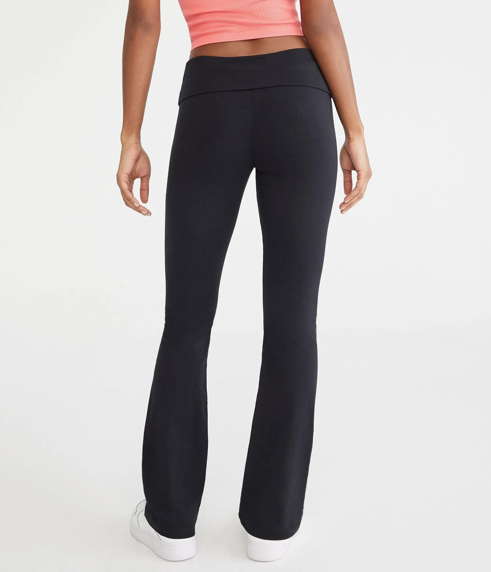 Aeropostale Mid-Rise Fold-Over Bootcut Pants