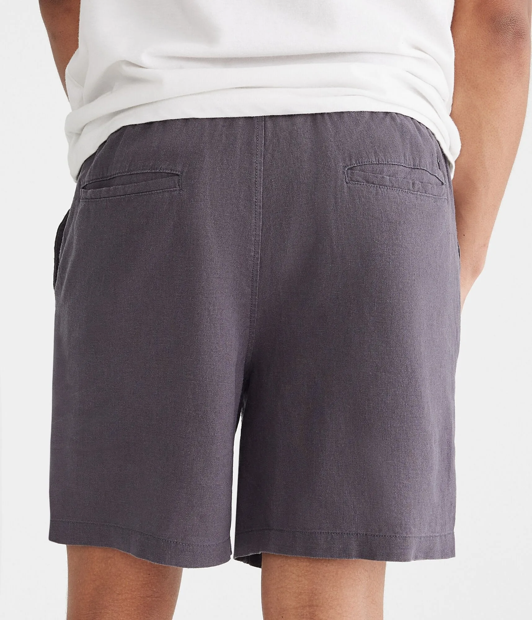 Aeropostale Solid Linen Shorts 7"