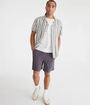 Aeropostale Solid Linen Shorts 7"