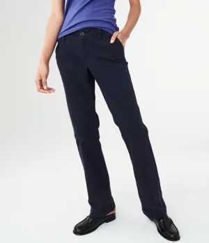Aeropostale Womens' Curvy Twill Uniform Pants - Navy Blue - Size 000 S - Cotton - Teen Fashion & Clothing Classic Navy Aeropostale