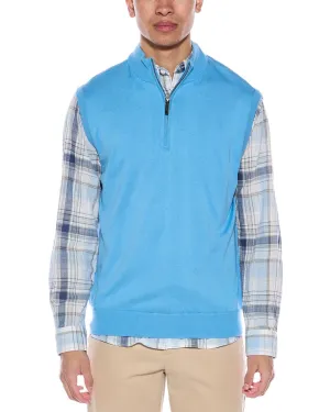 Alashan Cashmere-Blend 1/4-Zip Mock Sweater Vest