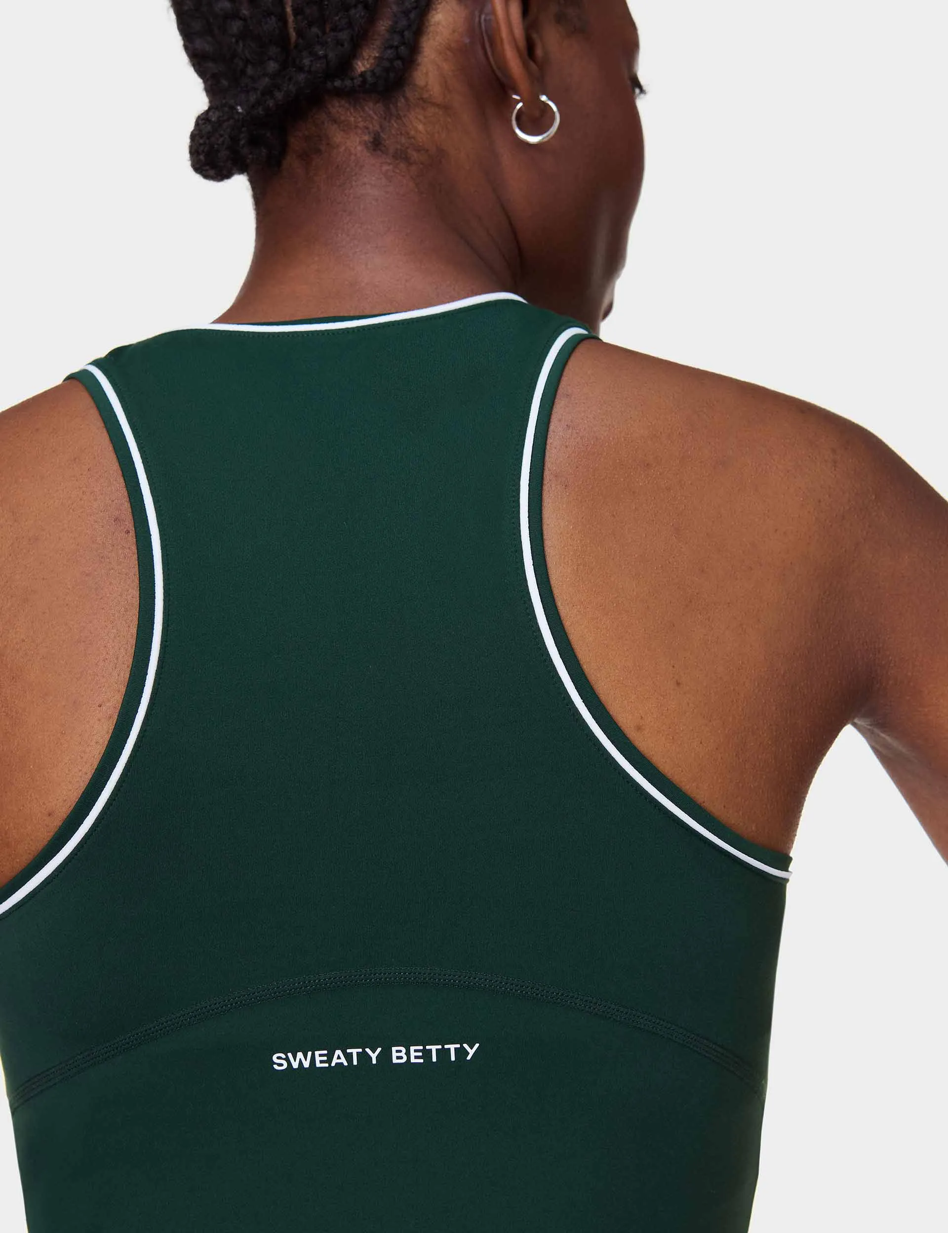All Day Active Cropped Tank - Cedar Green
