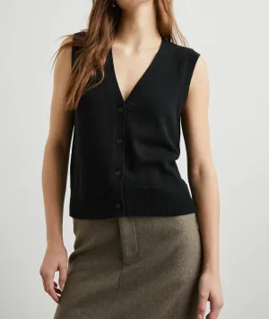 Annika Vest In Jet Black