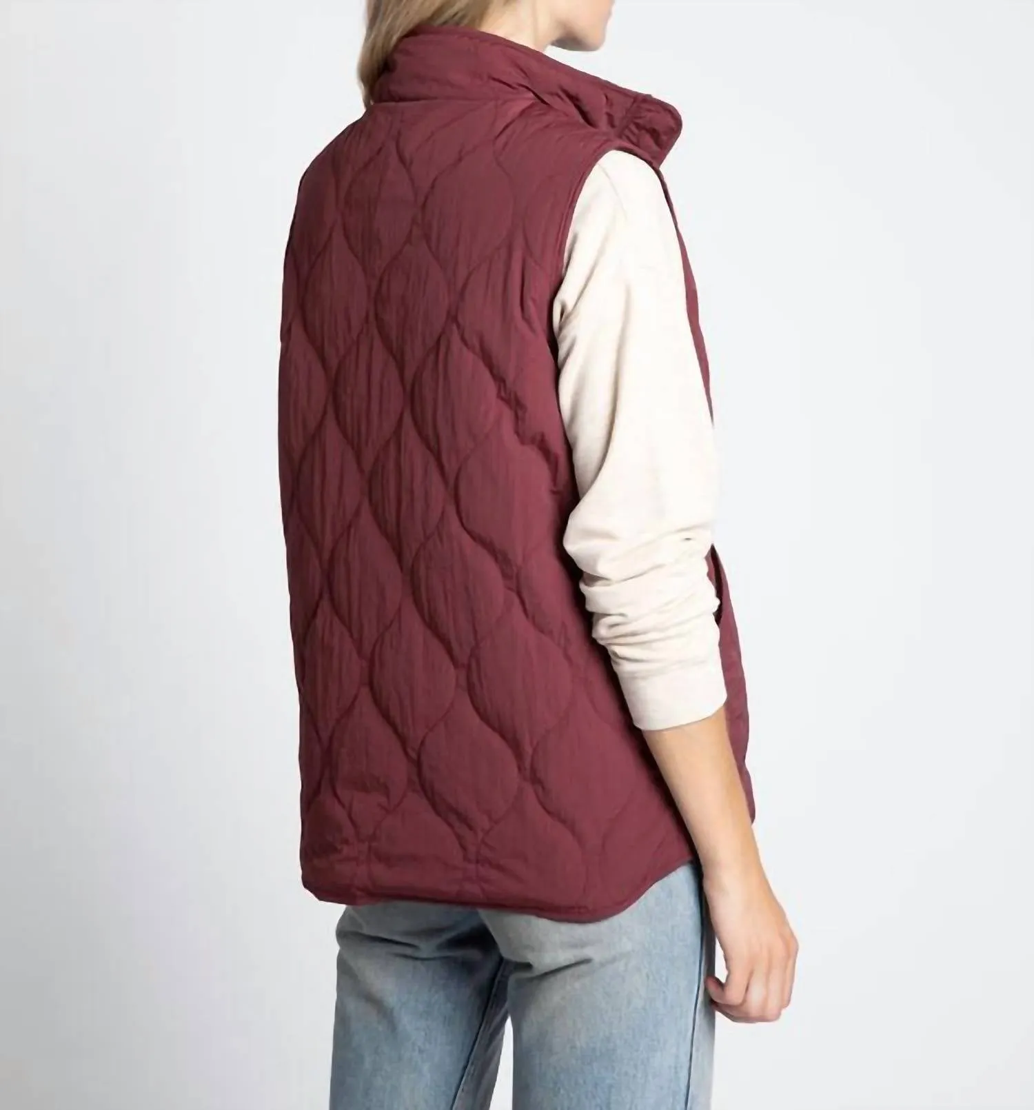 Archer Vest In Malbec