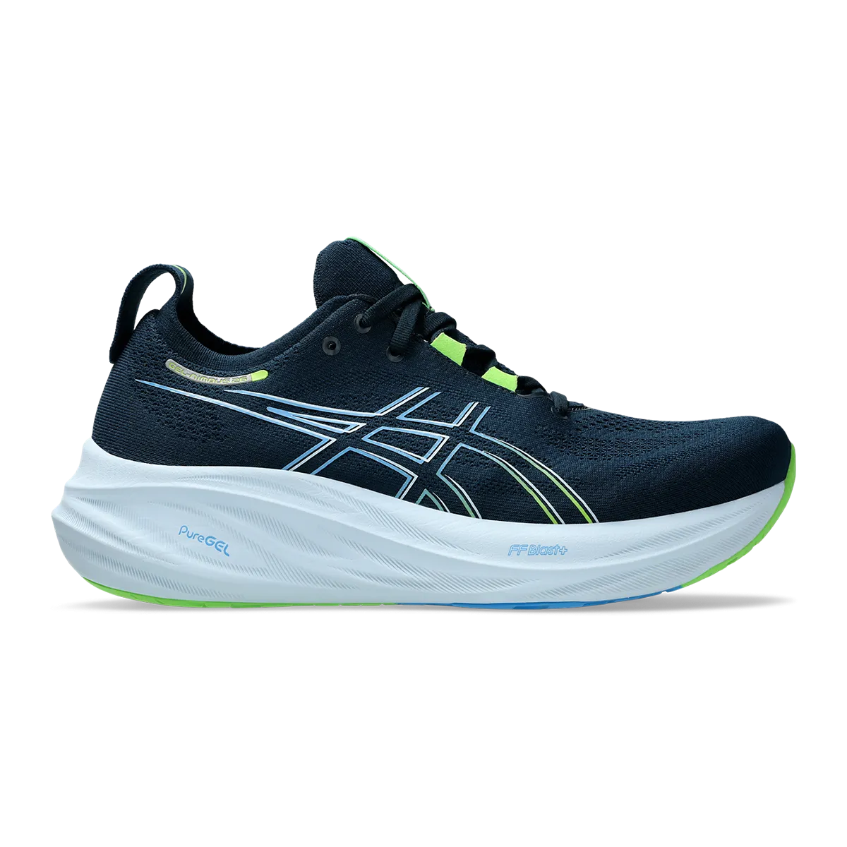 Asics Gel Nimbus 26 - French Blue - Electric Lime