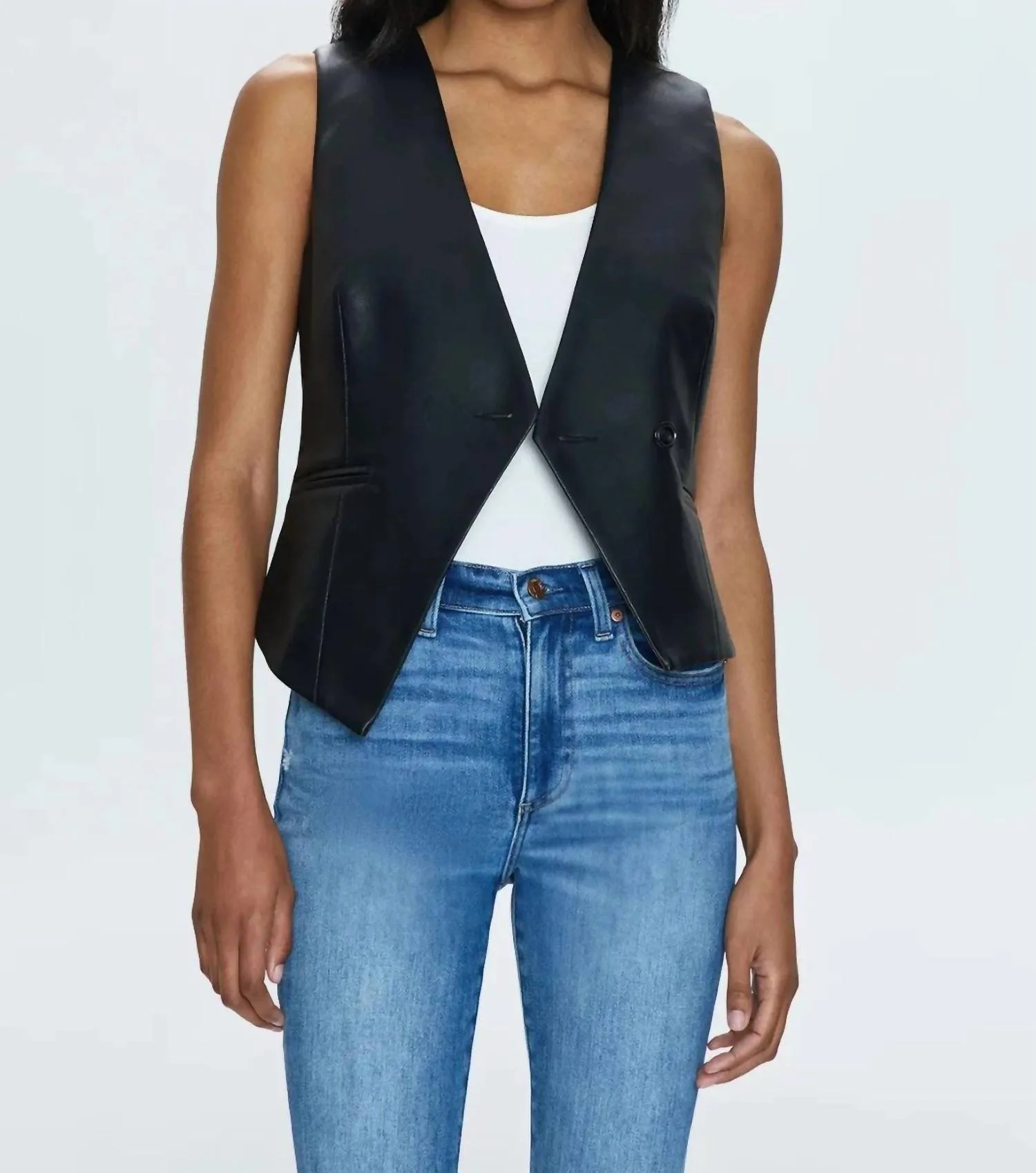 Asymmetrical Vest In Black