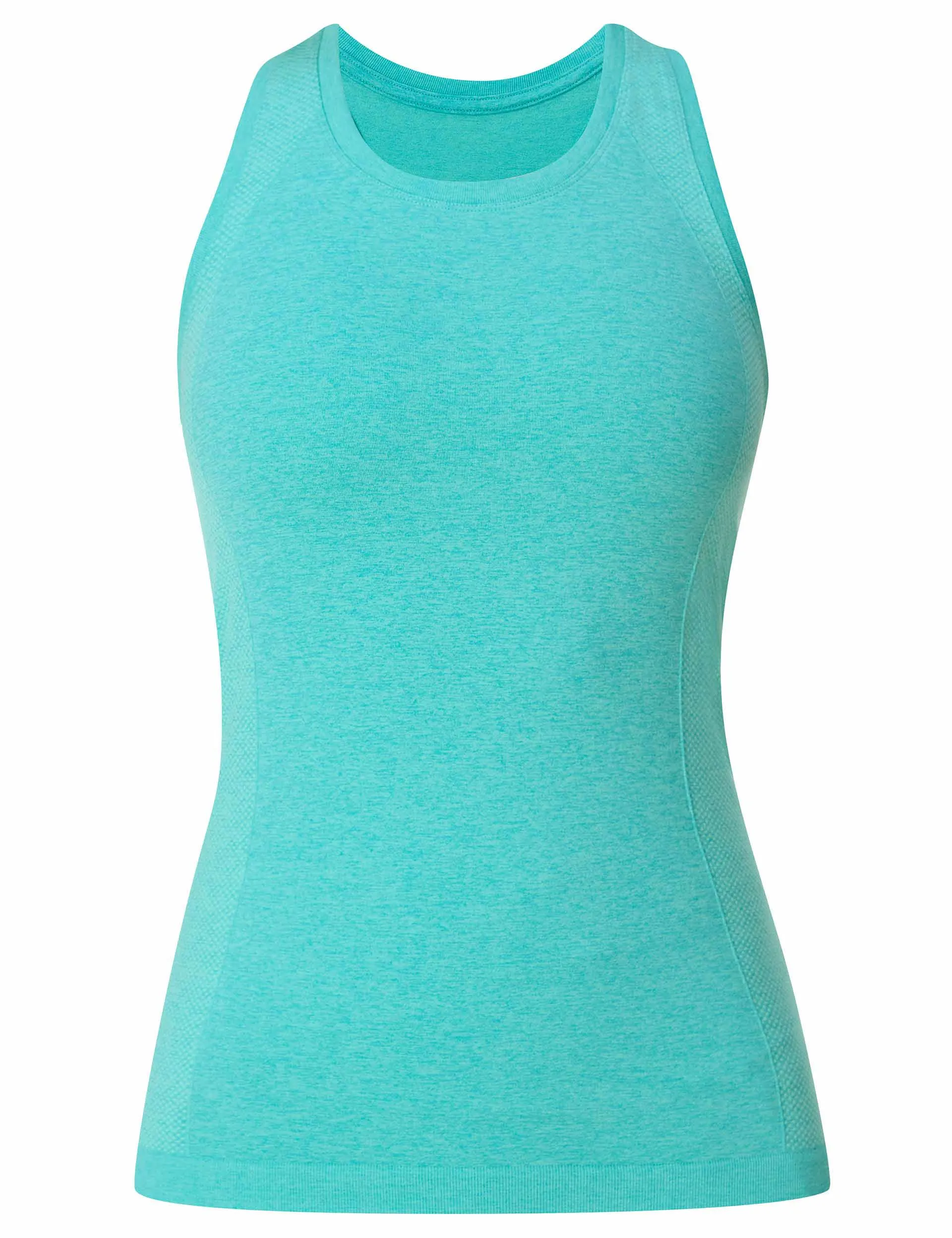 Athlete Seamless Gym Vest - Seaspray Ripple Blue Marl