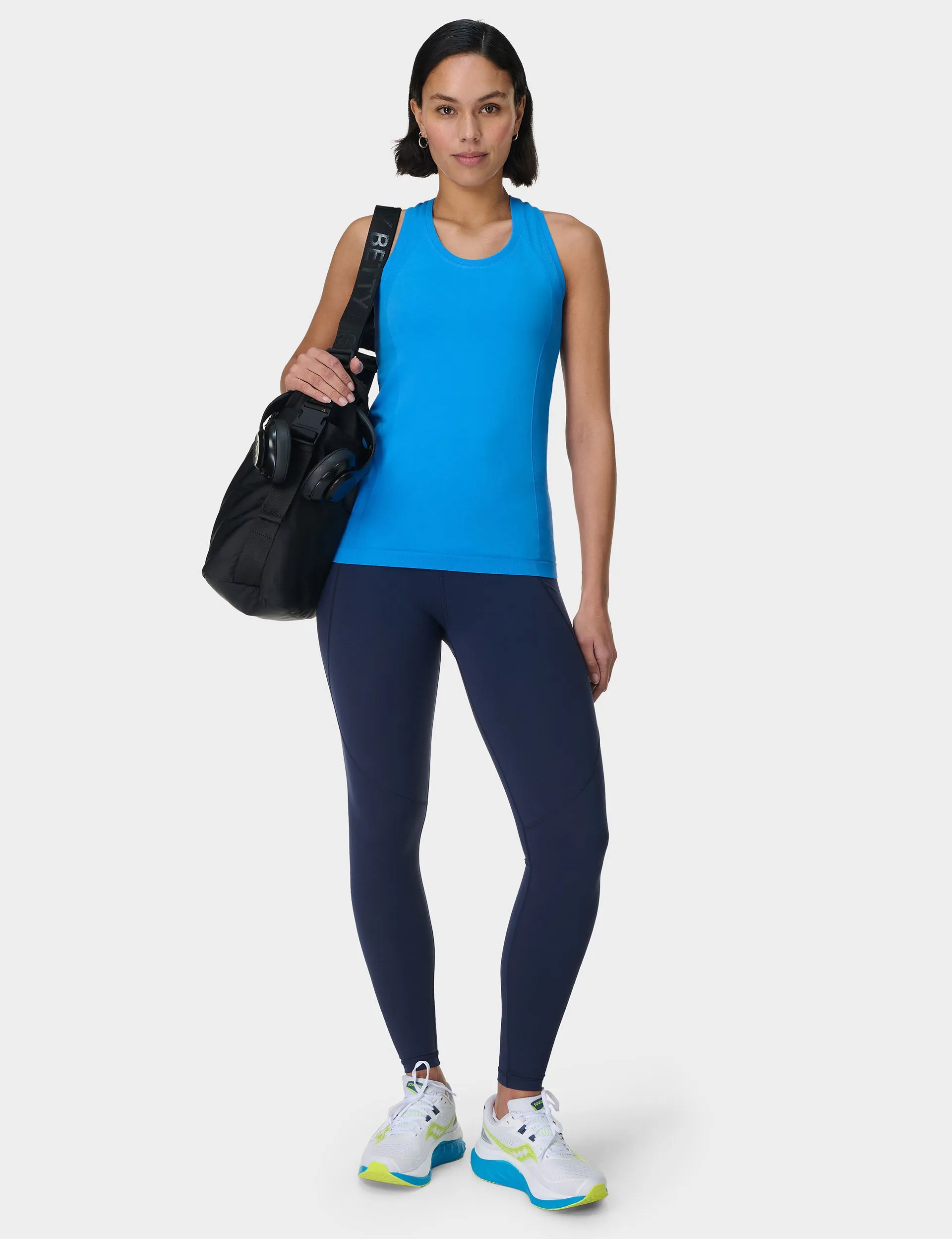 Athlete Seamless Gym Vest - Tidal Blue