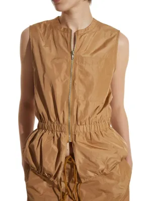 Blair Cargo Vest In Khaki