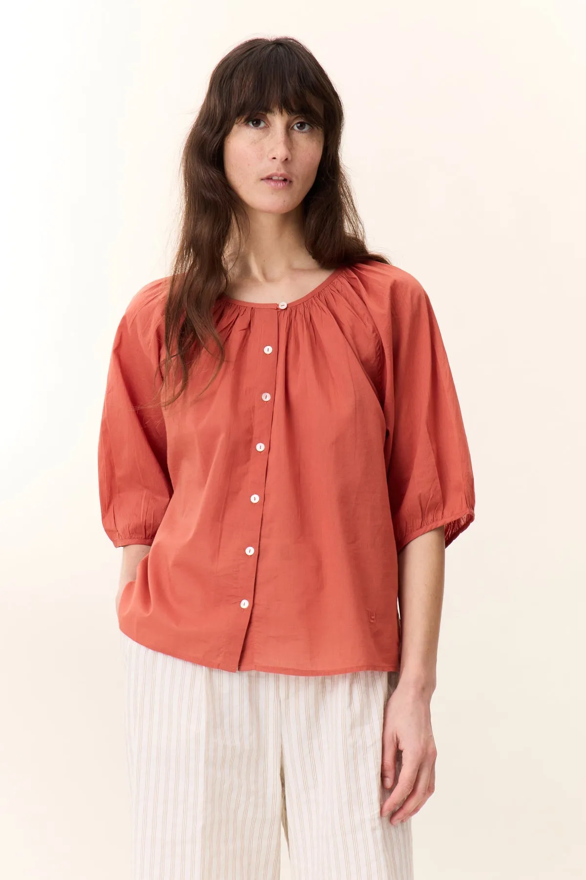 Blouse Cool Tc16 Cool Tc160 Pleat Terracotta