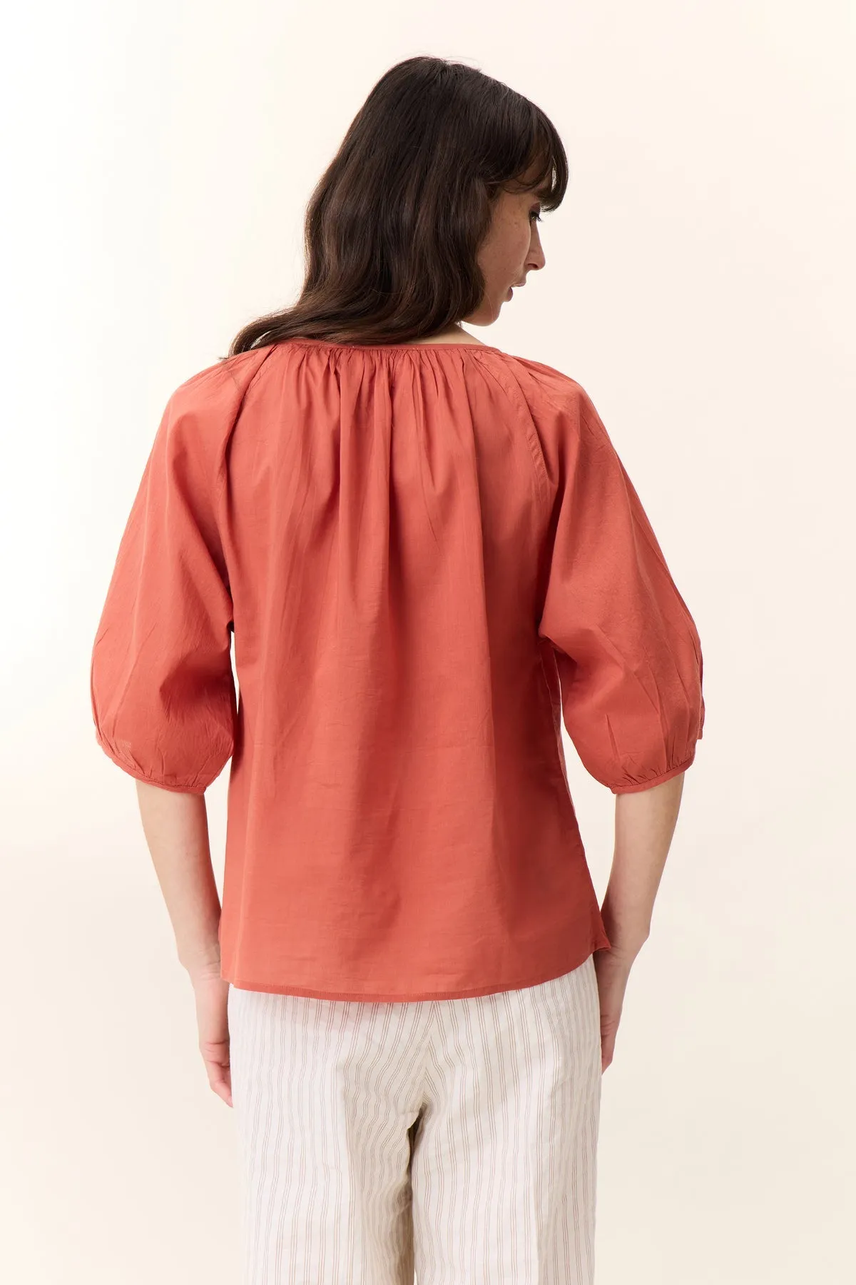 Blouse Cool Tc16 Cool Tc160 Pleat Terracotta