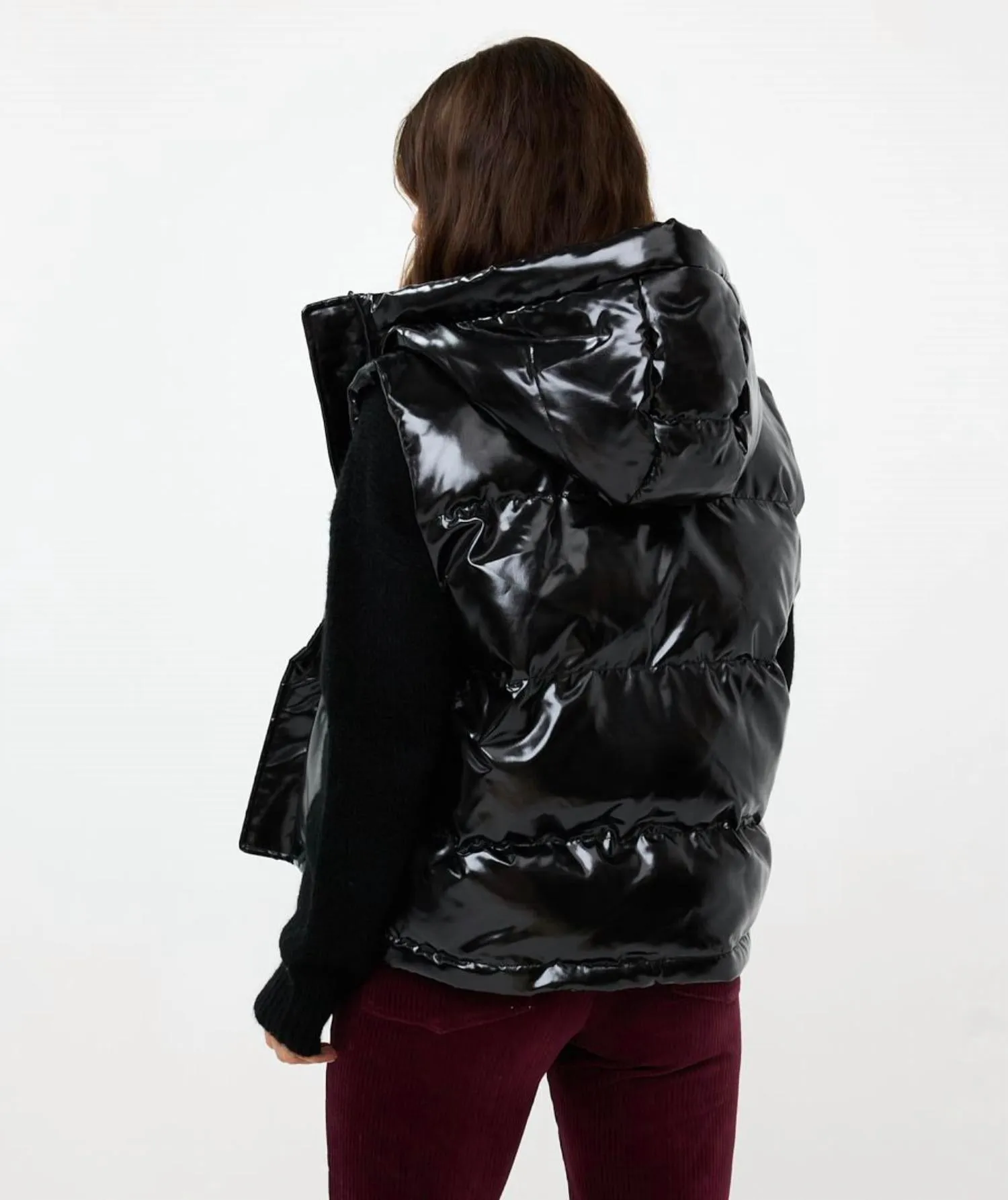 Bodywarmer Short Vest In Black