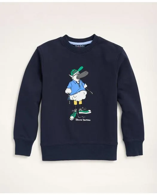 Brooks Brothers Boys Henry the Sheep Graphic Sweatshirt Navy Brooks Brothers