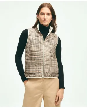 Brooks Brothers Women's Reversible Puffer Vest Brown Brooks Brothers