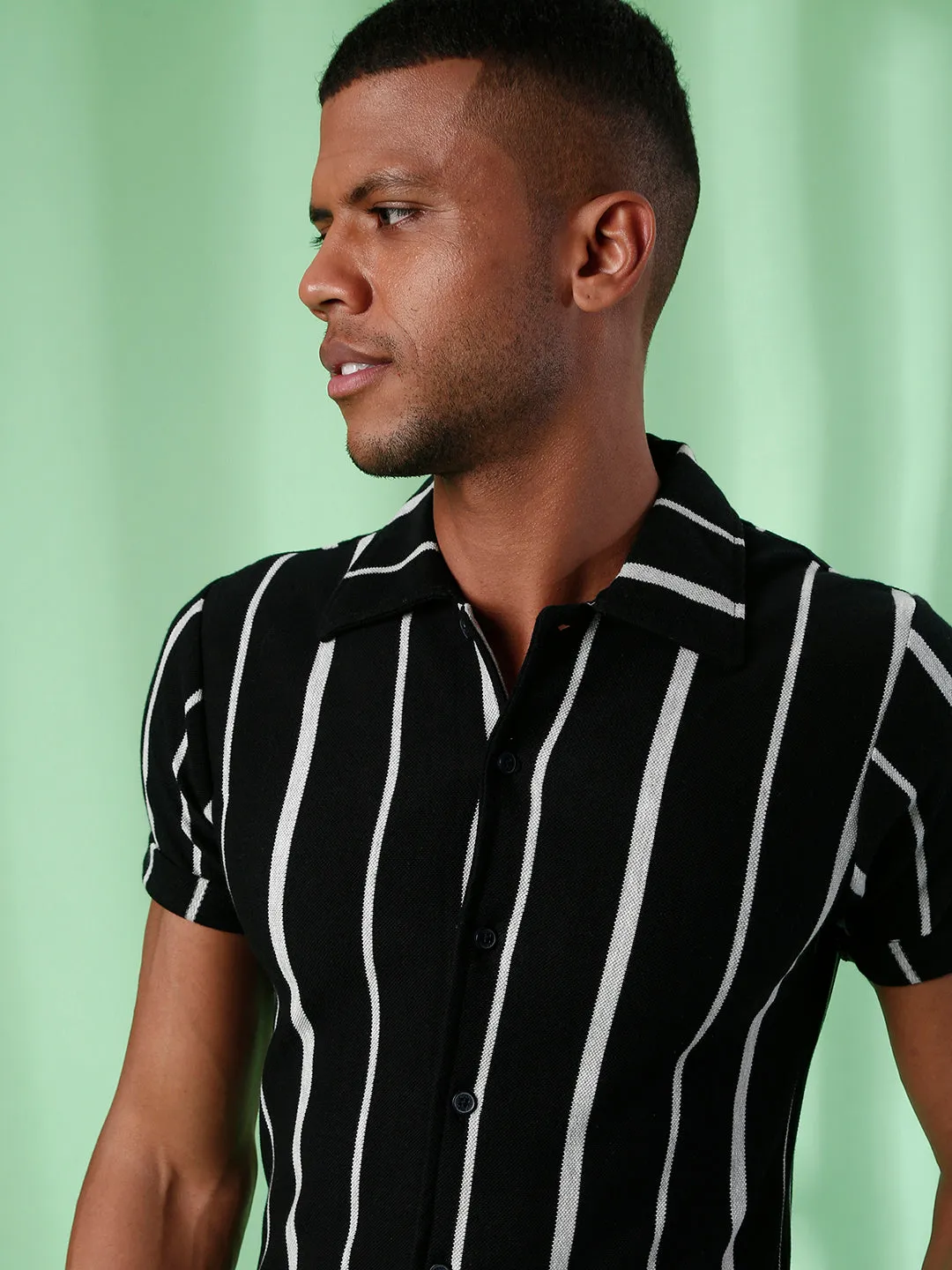 Campus Sutra Men Striped Casual Shirts