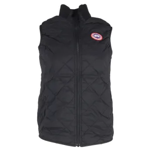 Canada Goose Logo Patch Down Vest Jacket in Black Polyamide