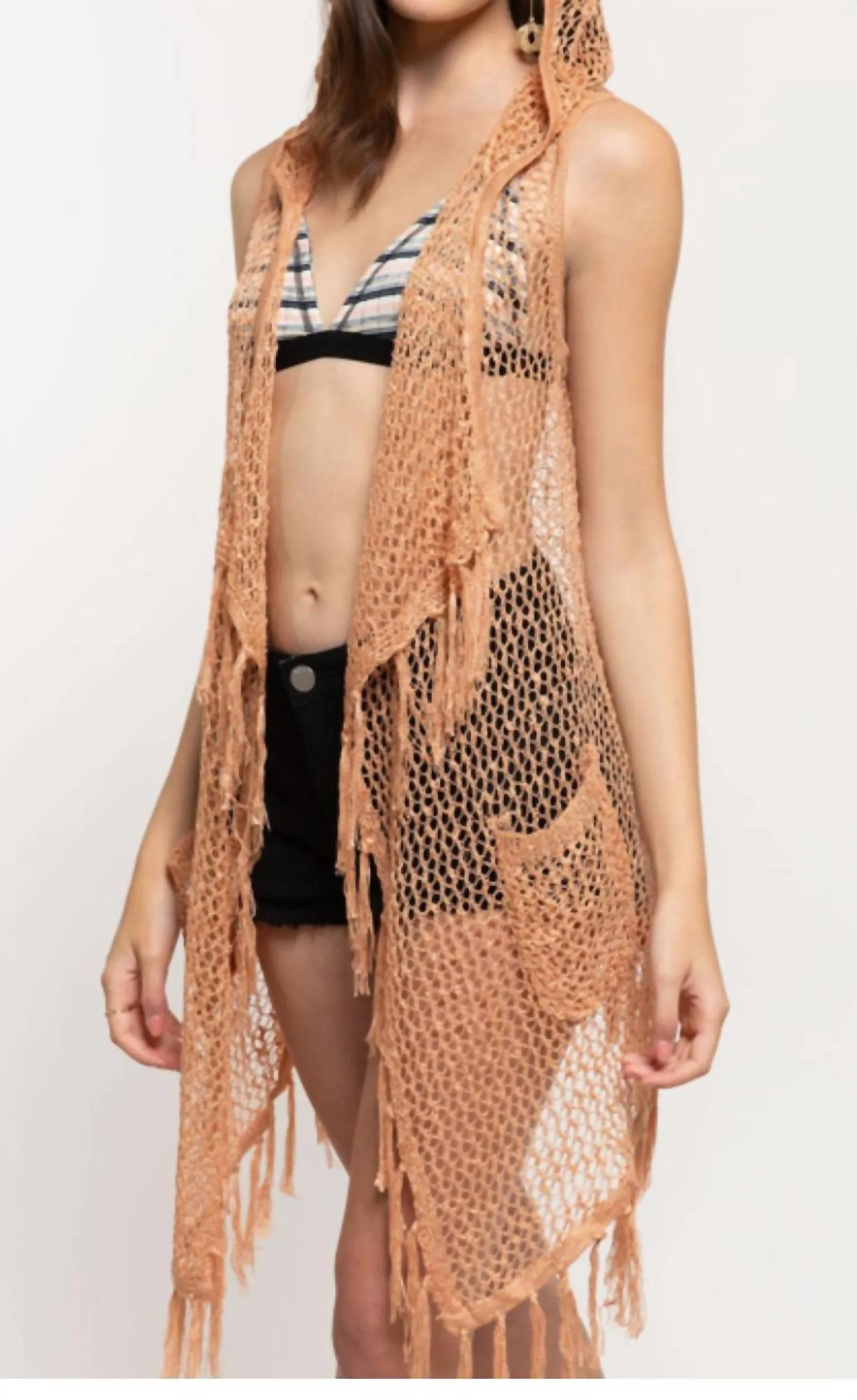 Clint Vest In Peach