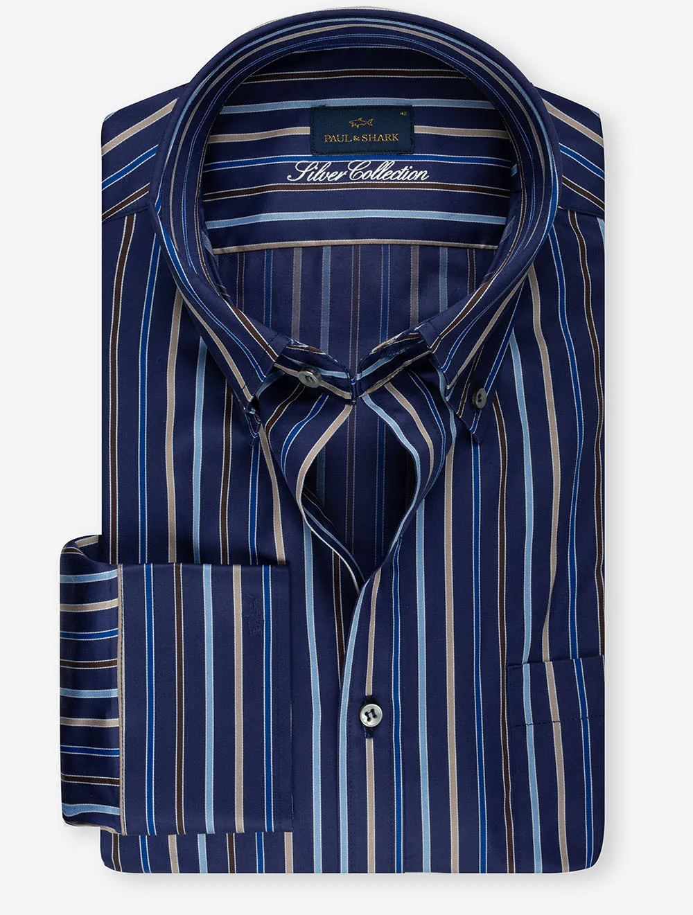 Cotton Satin Shirt Blue