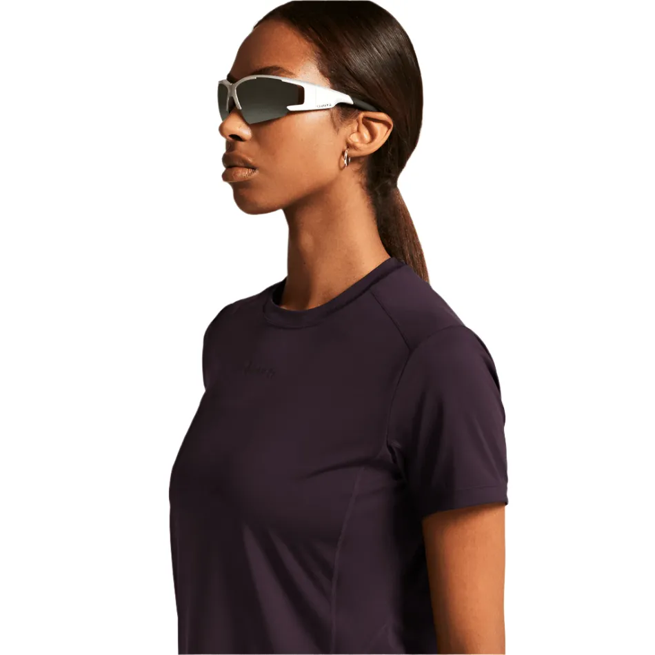 Craft Women's ADV Essence Short Sleeved Tee 2 in Dark Plum SS25