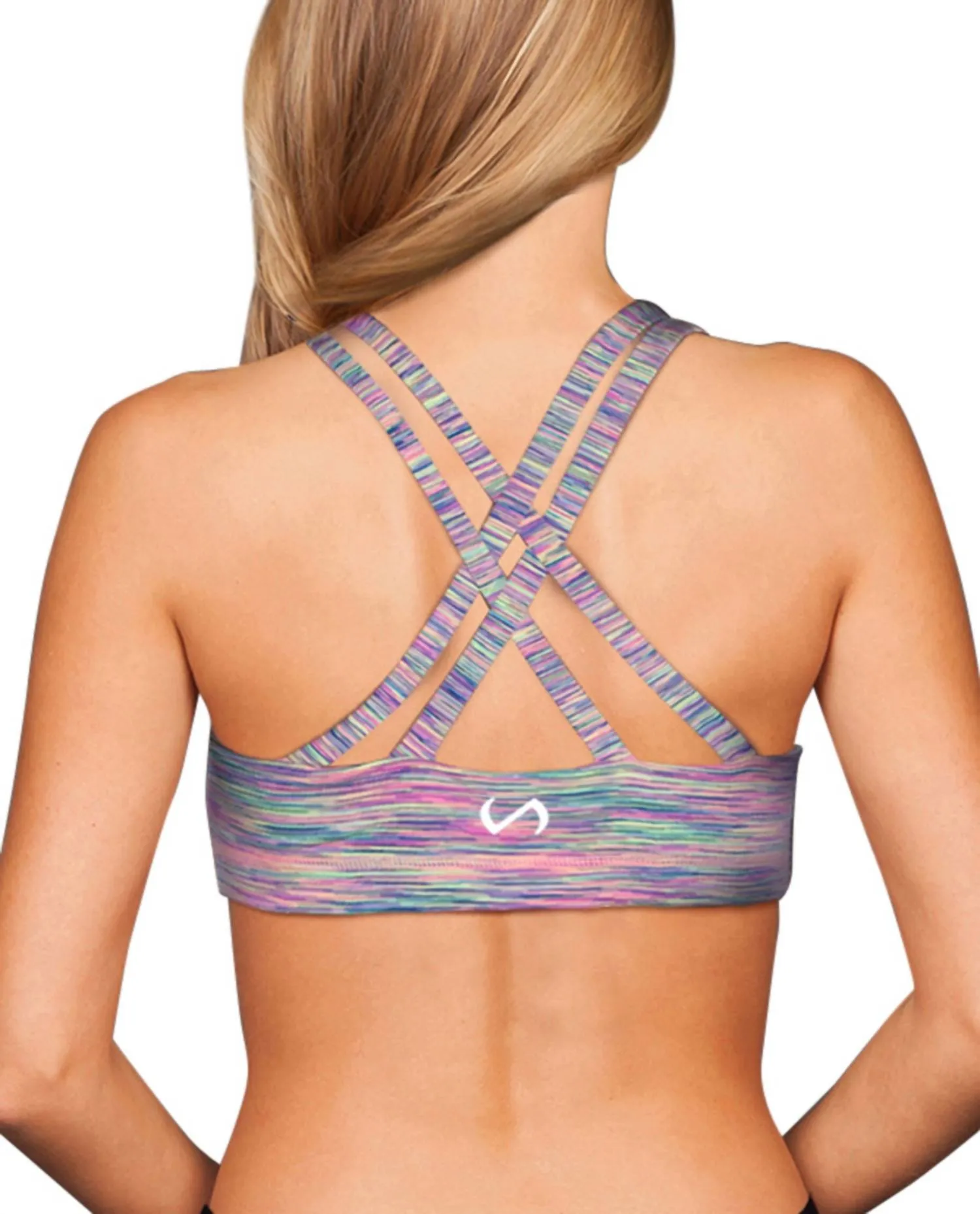 Criss Cross Bound Low Impact Sports Bra In Cake