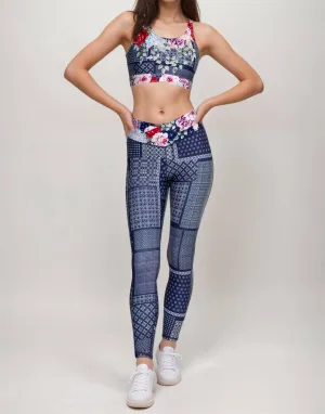 Cross Waistbad Active Legging In Multi