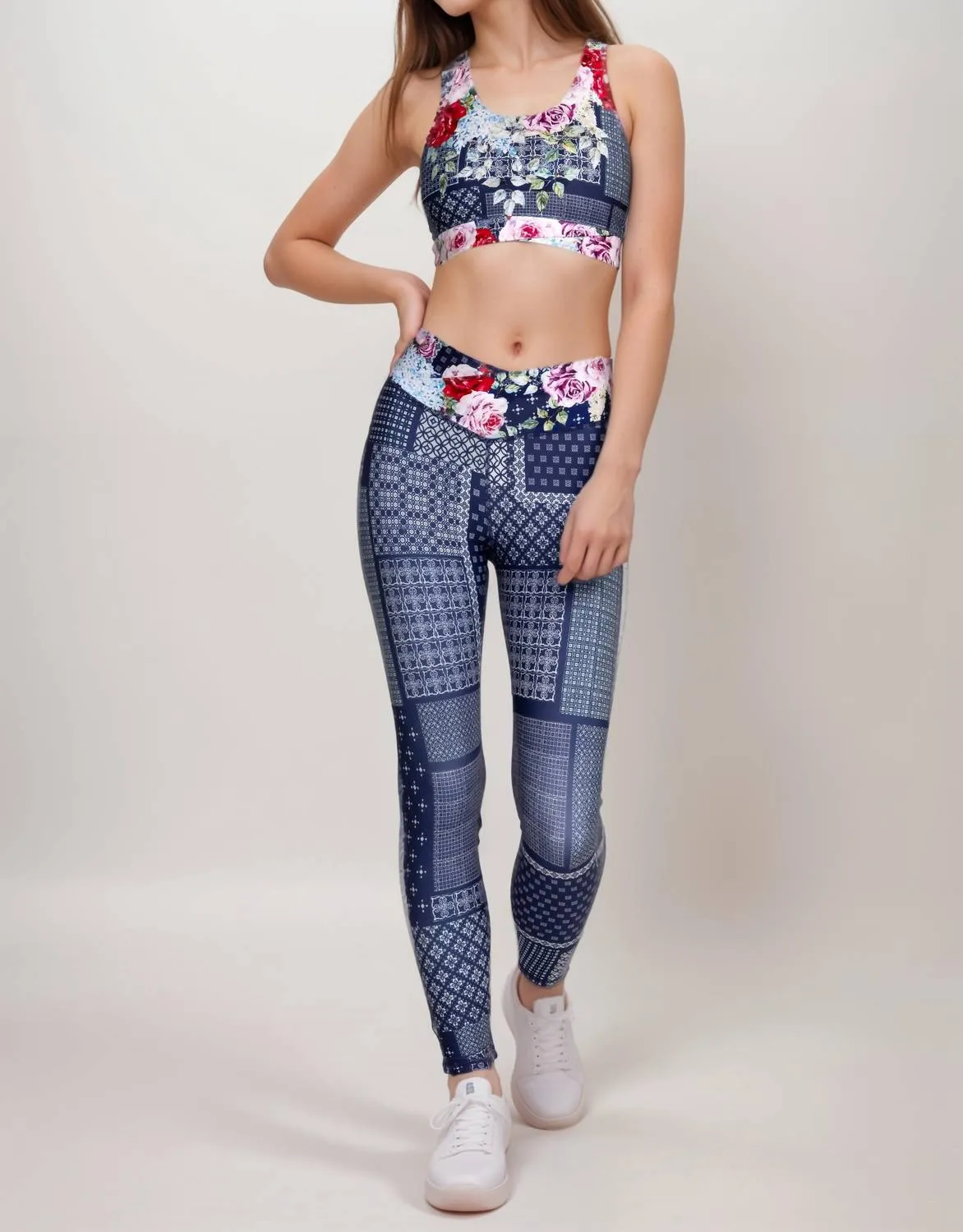Cross Waistbad Active Legging In Multi