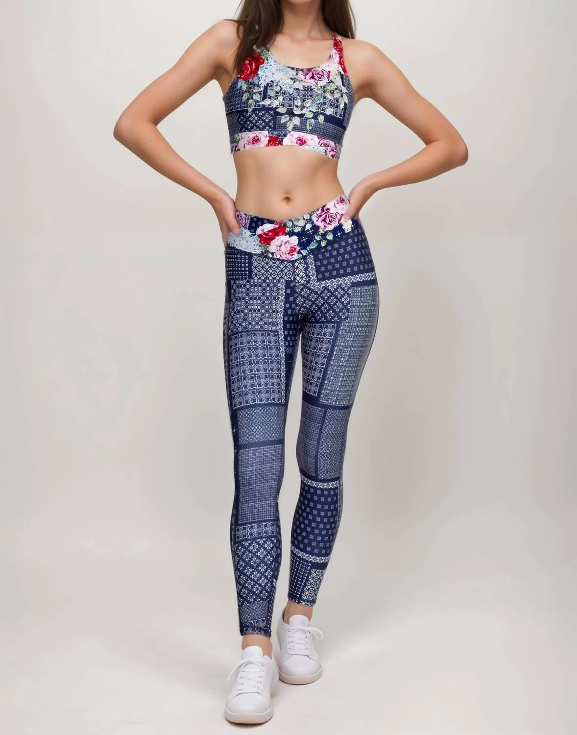 Cross Waistbad Active Legging In Multi