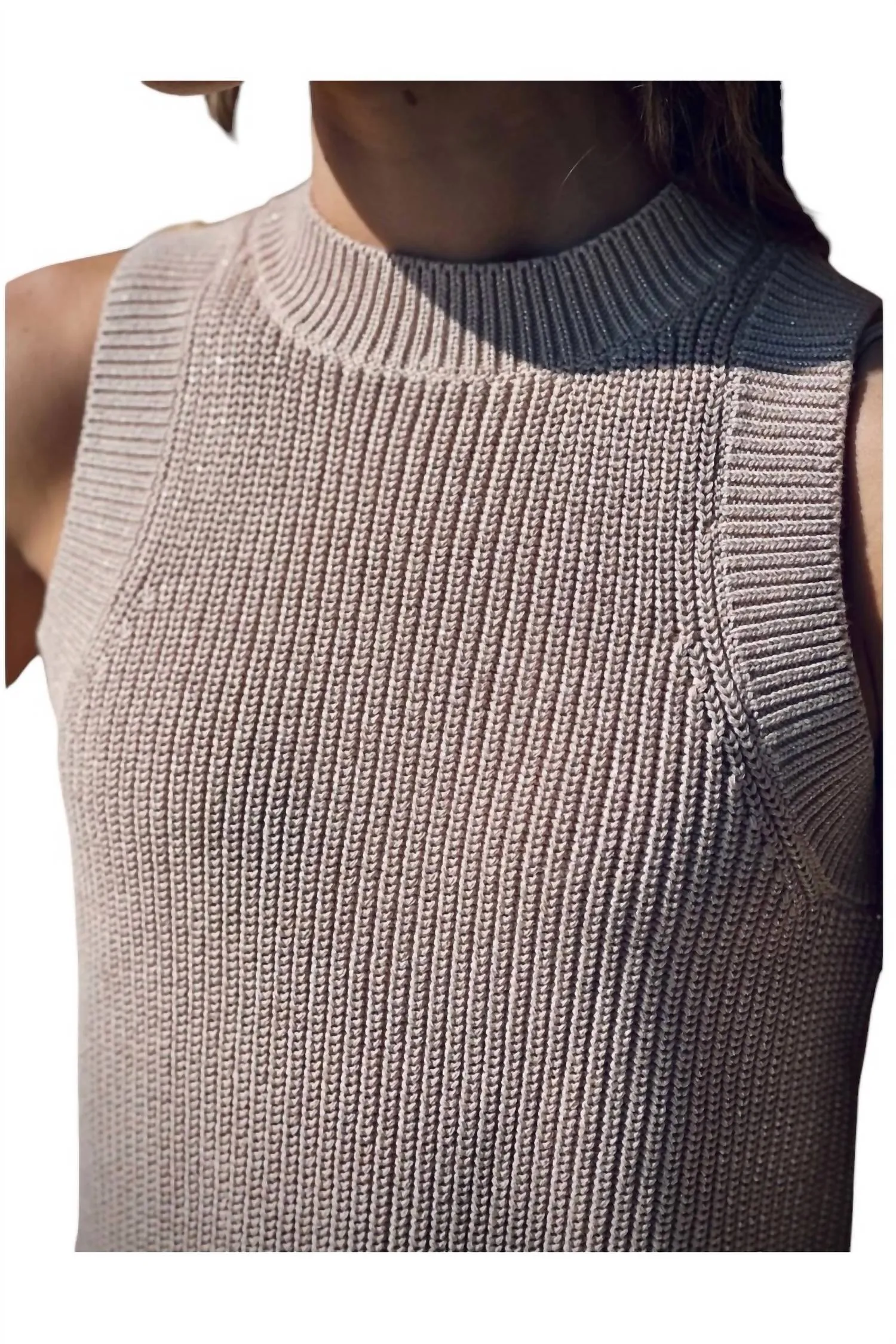 Demi Vest In Oat