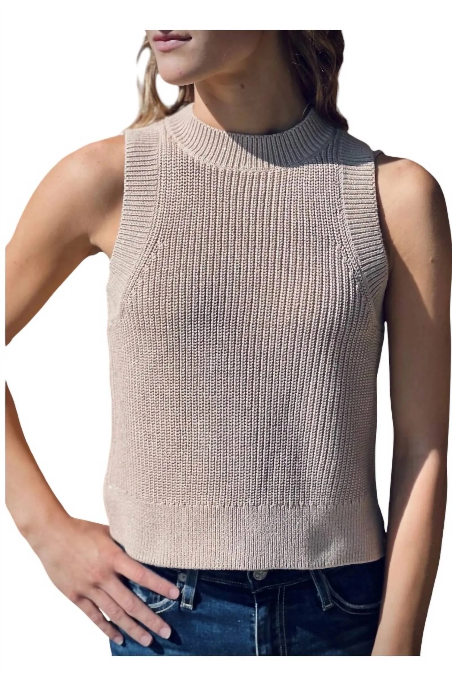 Demi Vest In Oat
