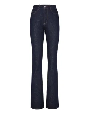 Denim Trousers Flare Fit Chains