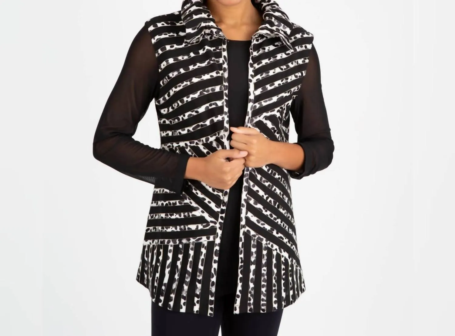 Devine Snow Leopard Vest In Multi
