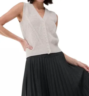 Diamond Stitch Vest In Mojave