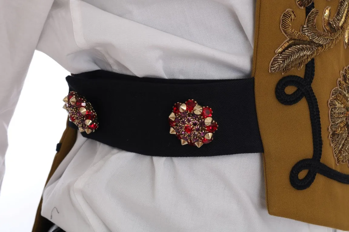 Dolce & Gabbana Runway Embellished Crystal Cross Women's Vest