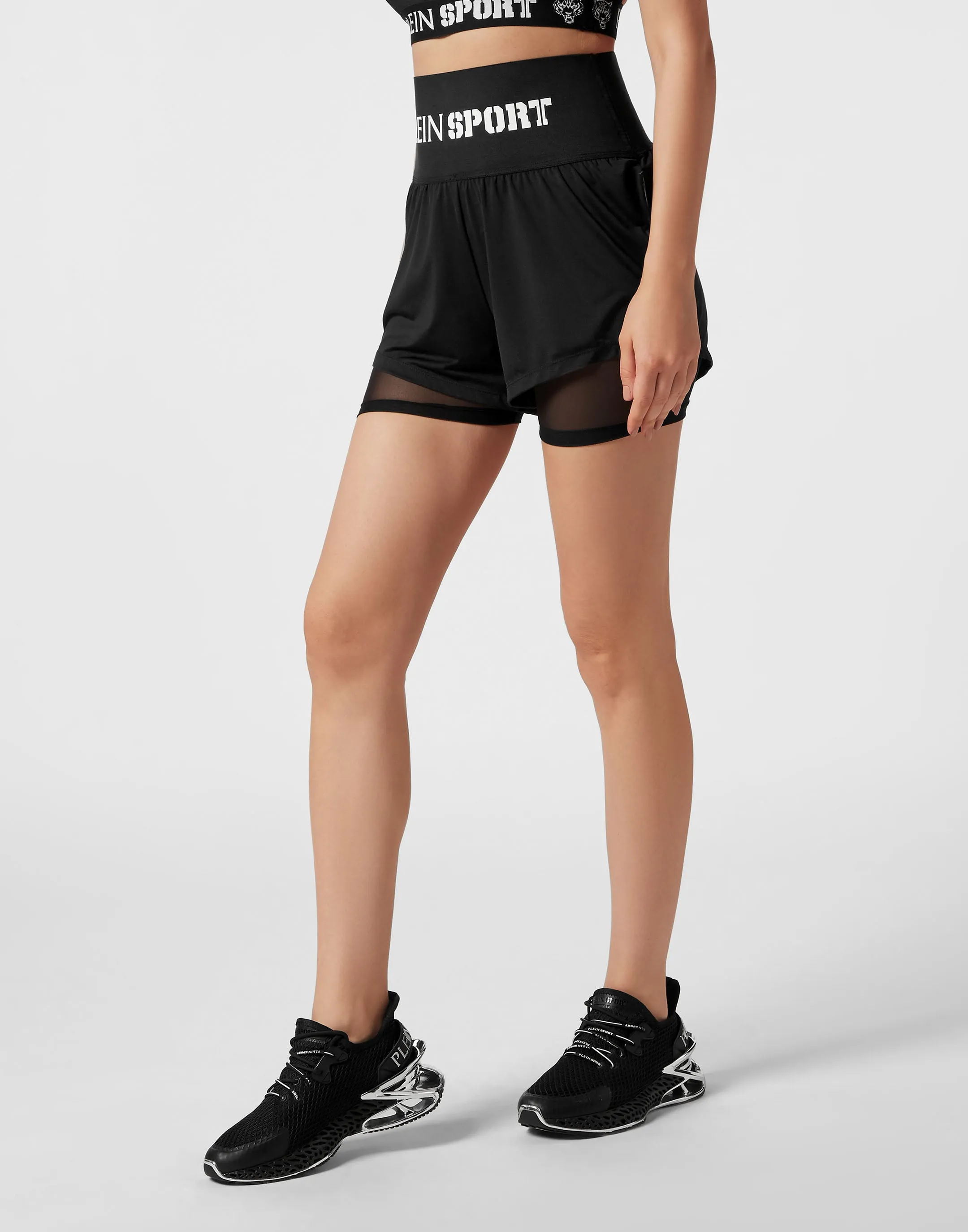 Double-layered Jogging Shorts Plein Sport