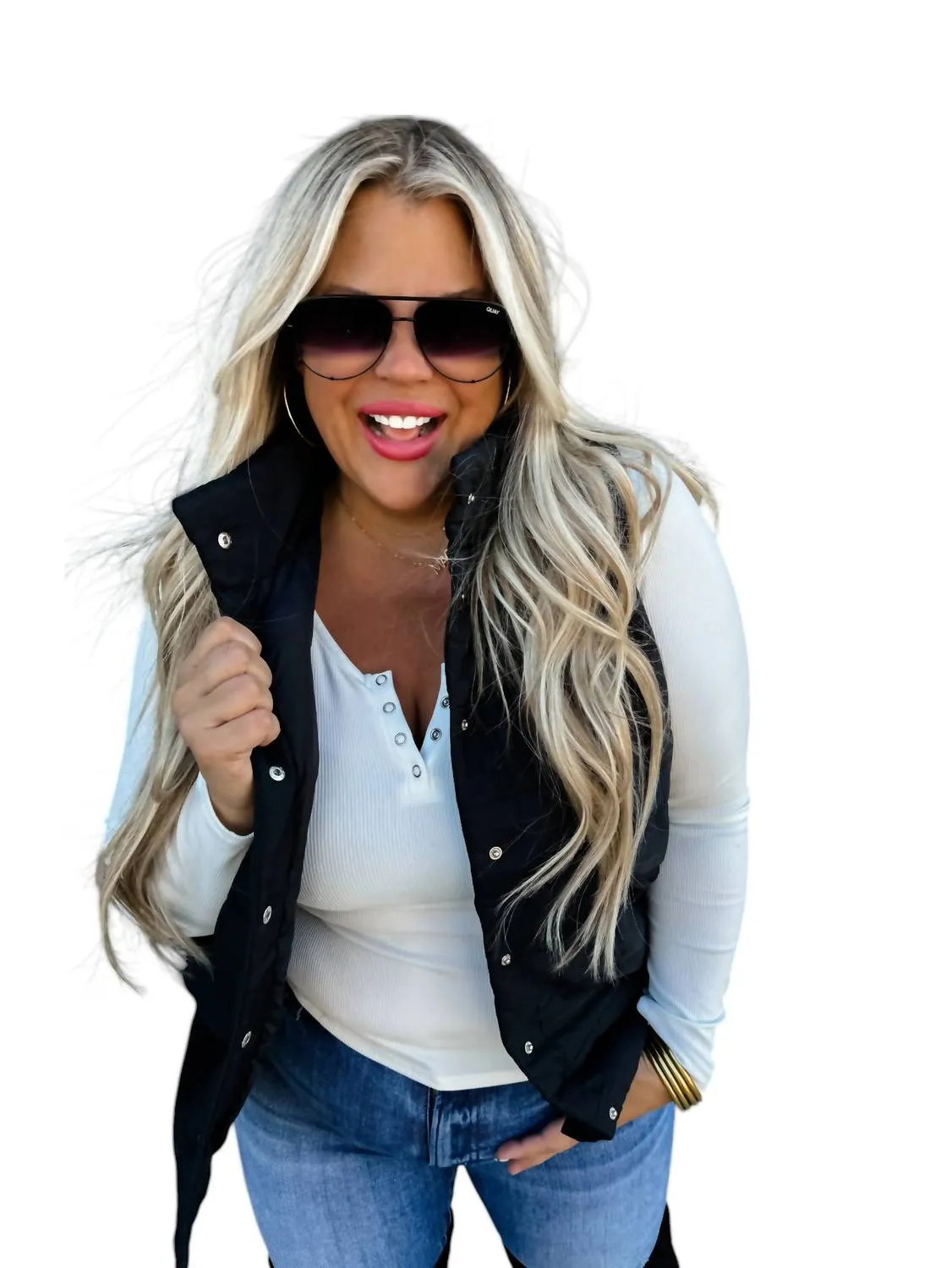 Easton Puffer Vest In Black