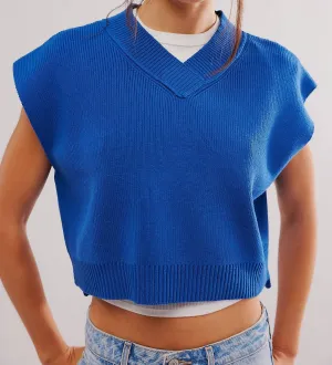 Easy Street Vest In Deja Blue