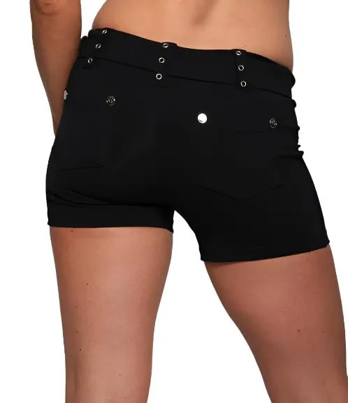 Equilibrium Activewear Solid Belted Shorts S502