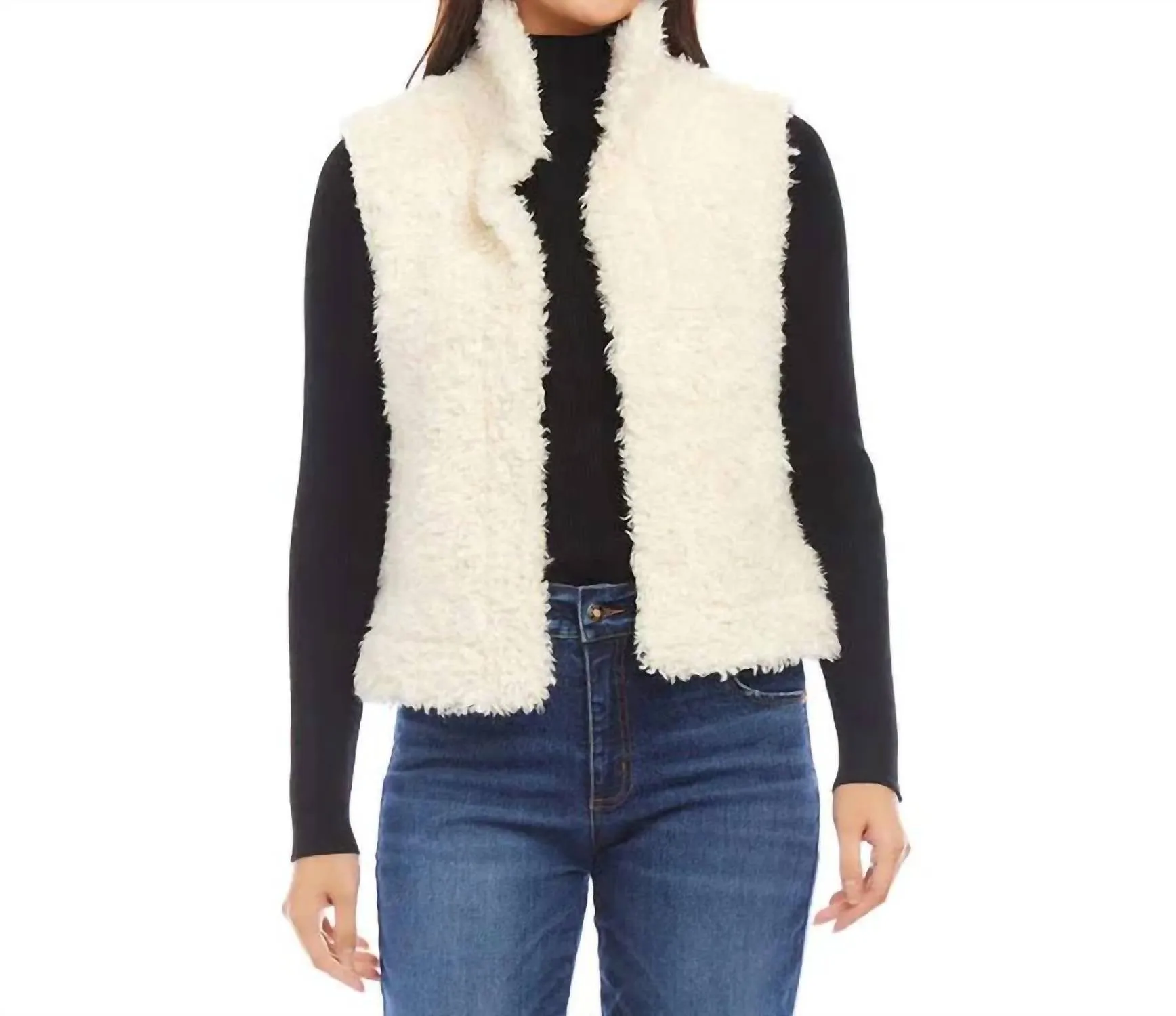 Faux Vest In Cream