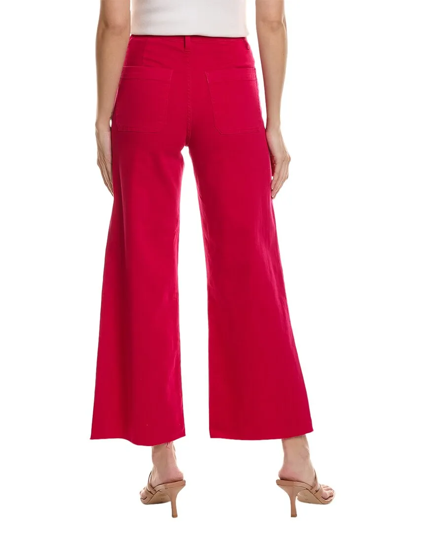Favorite Daughter The Mischa Pink Peacock Super High-Rise Wide Leg Ankle Jean