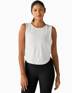 Featherweight Side Note Twist Tank - Cloud White