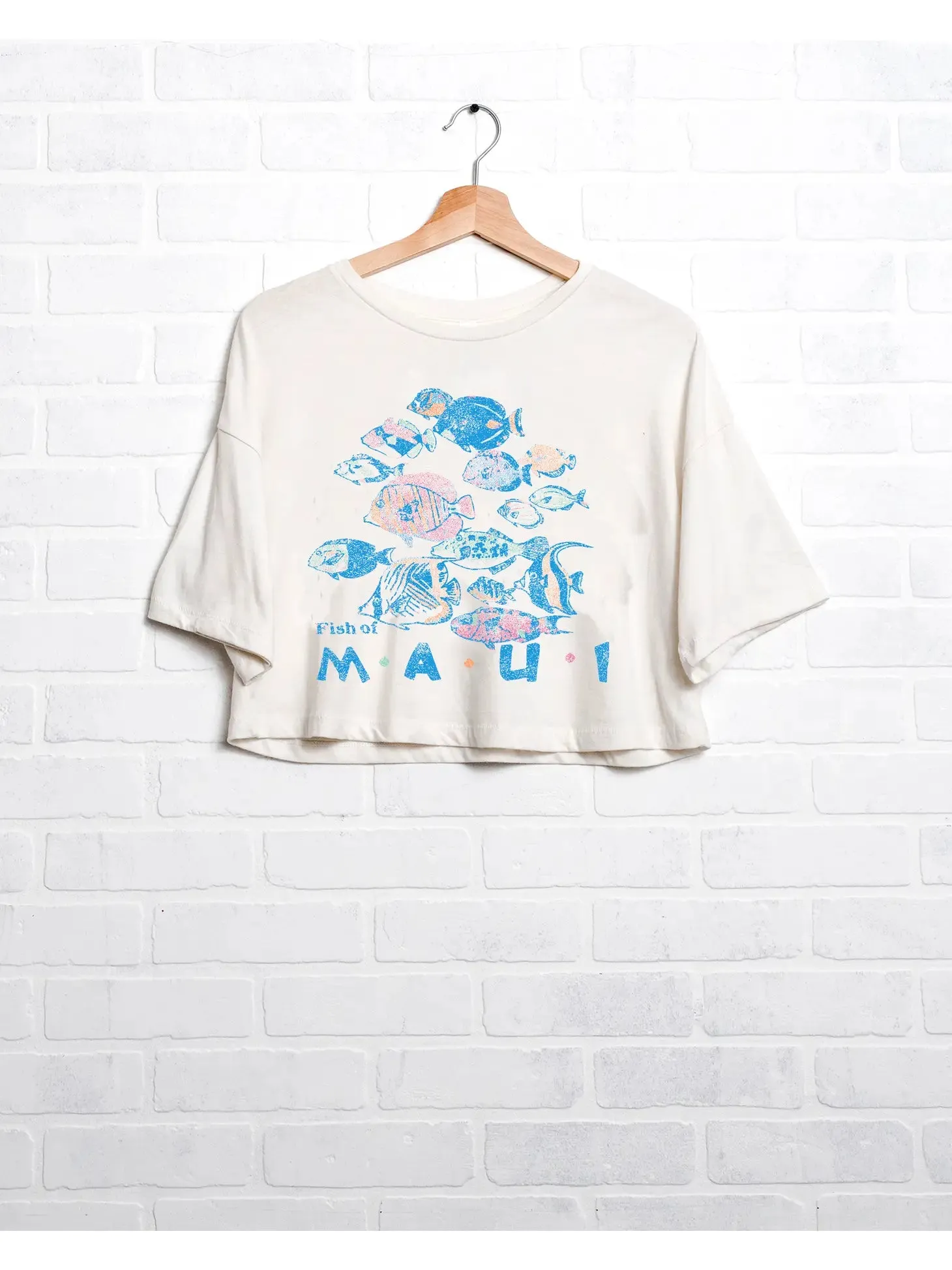 Fish of Maui Cropped Tee