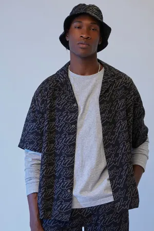 Forever 21 Men's FUBU Print Shirt Black/White Forever 21