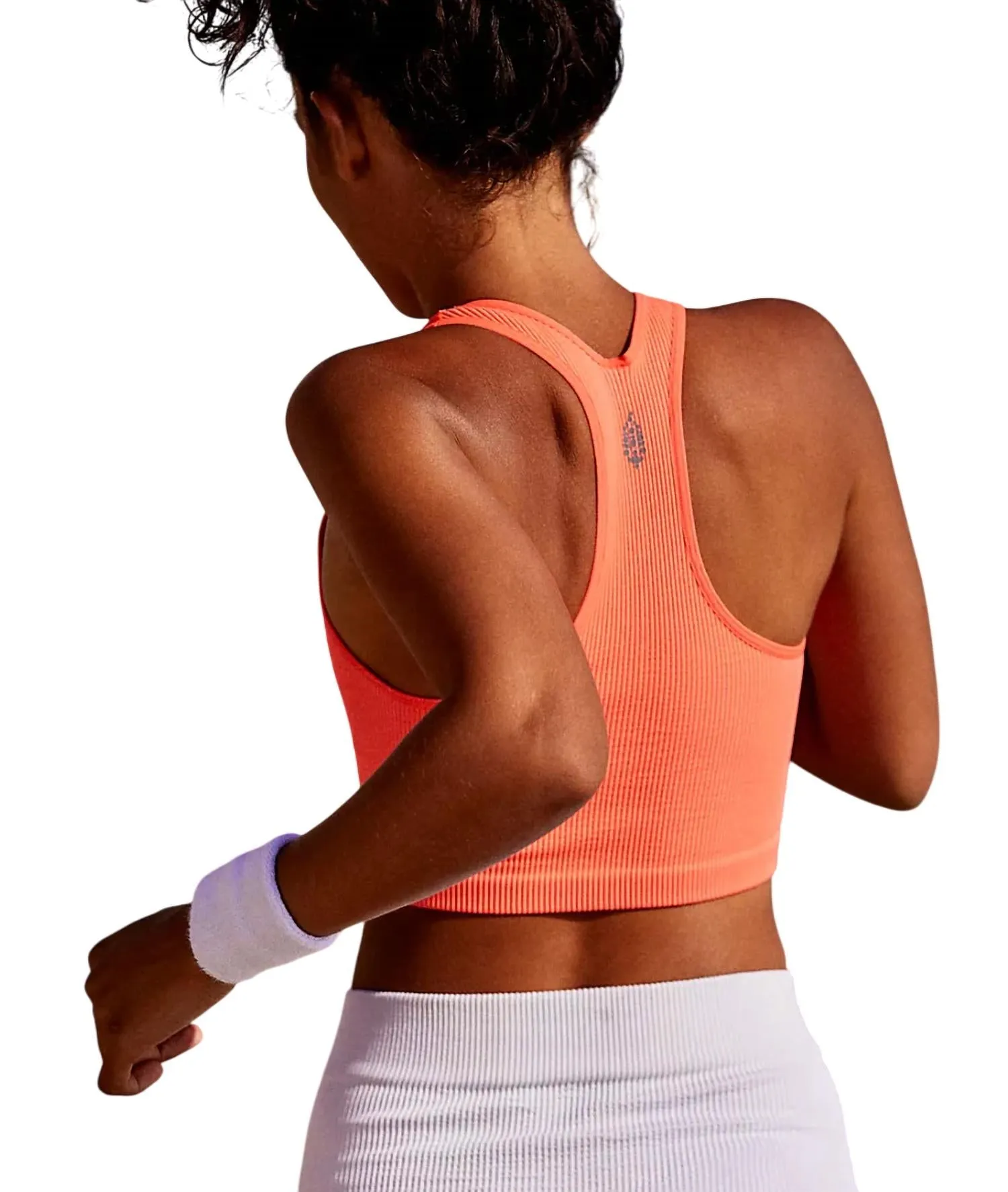 Free Throw Crop Sports Bra In Flamingo