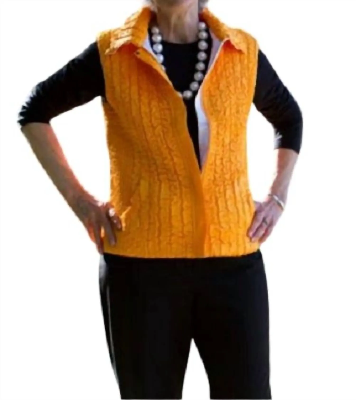 Game Day Reversible Vest In Orange & White